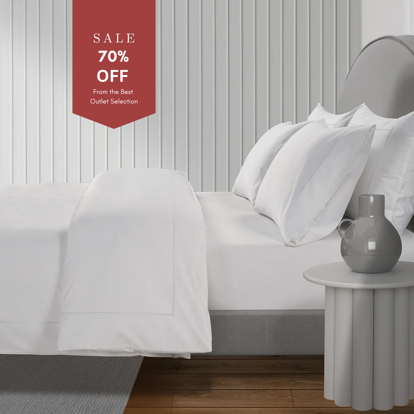 800 Thread Count Egyptian Cotton Cedarhurst Lux Buttery Smooth Duvet Cover - Brilliant White