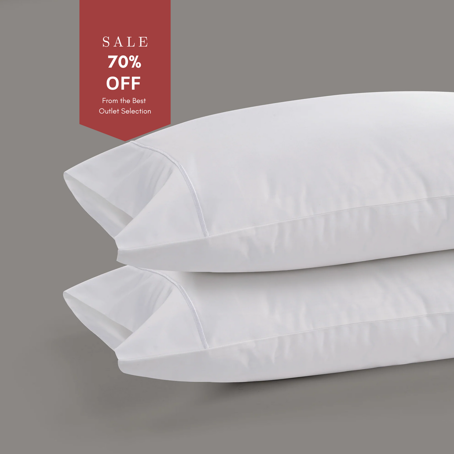 800 Thread Count Pair (2 Pillowcases) of Egyptian Cotton Cedarhurst Lux Buttery Smooth Pillowcases - Brilliant White
