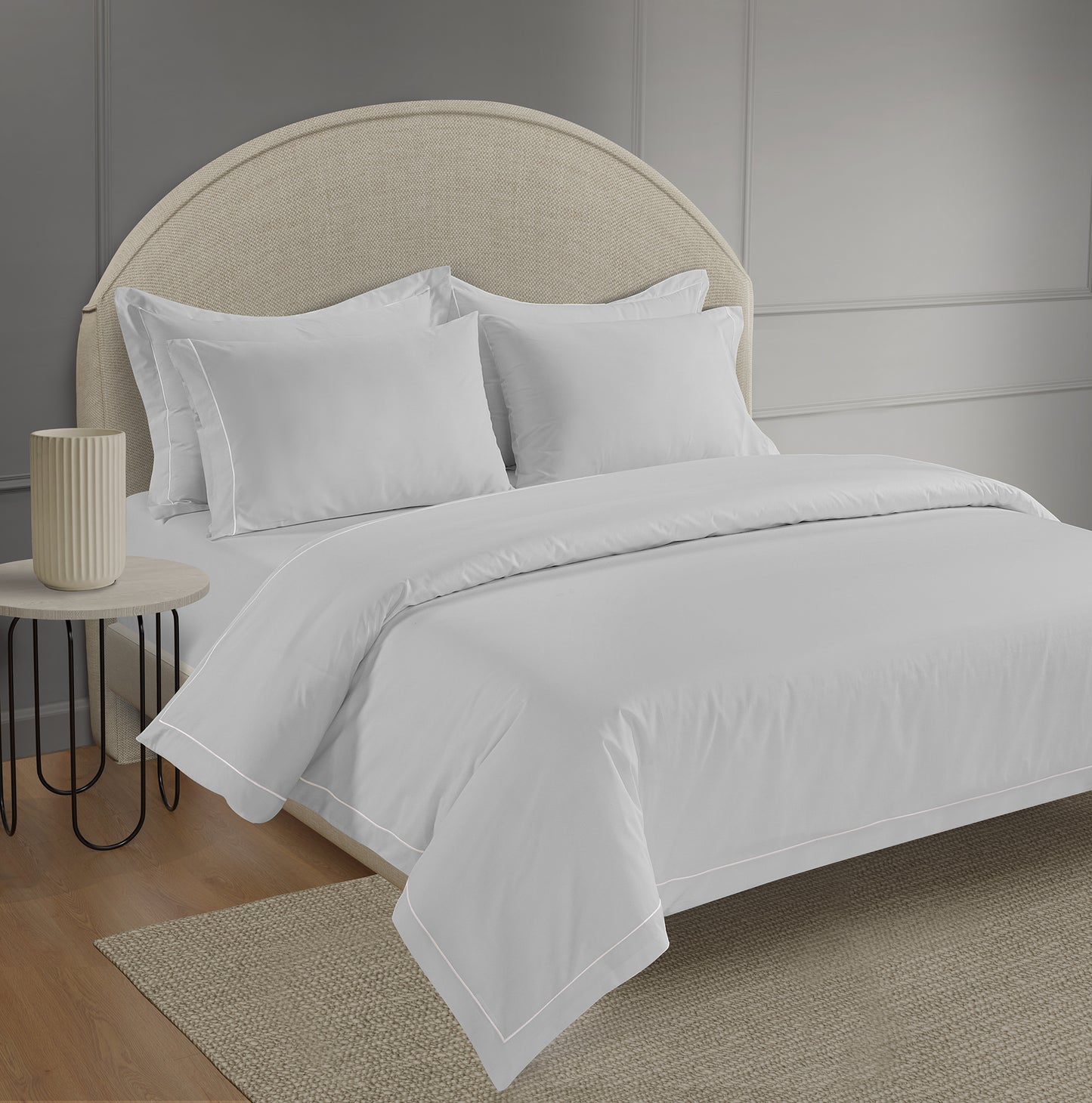 300 Thread Count Percale Oakwood Duvet Cover - Brilliant White