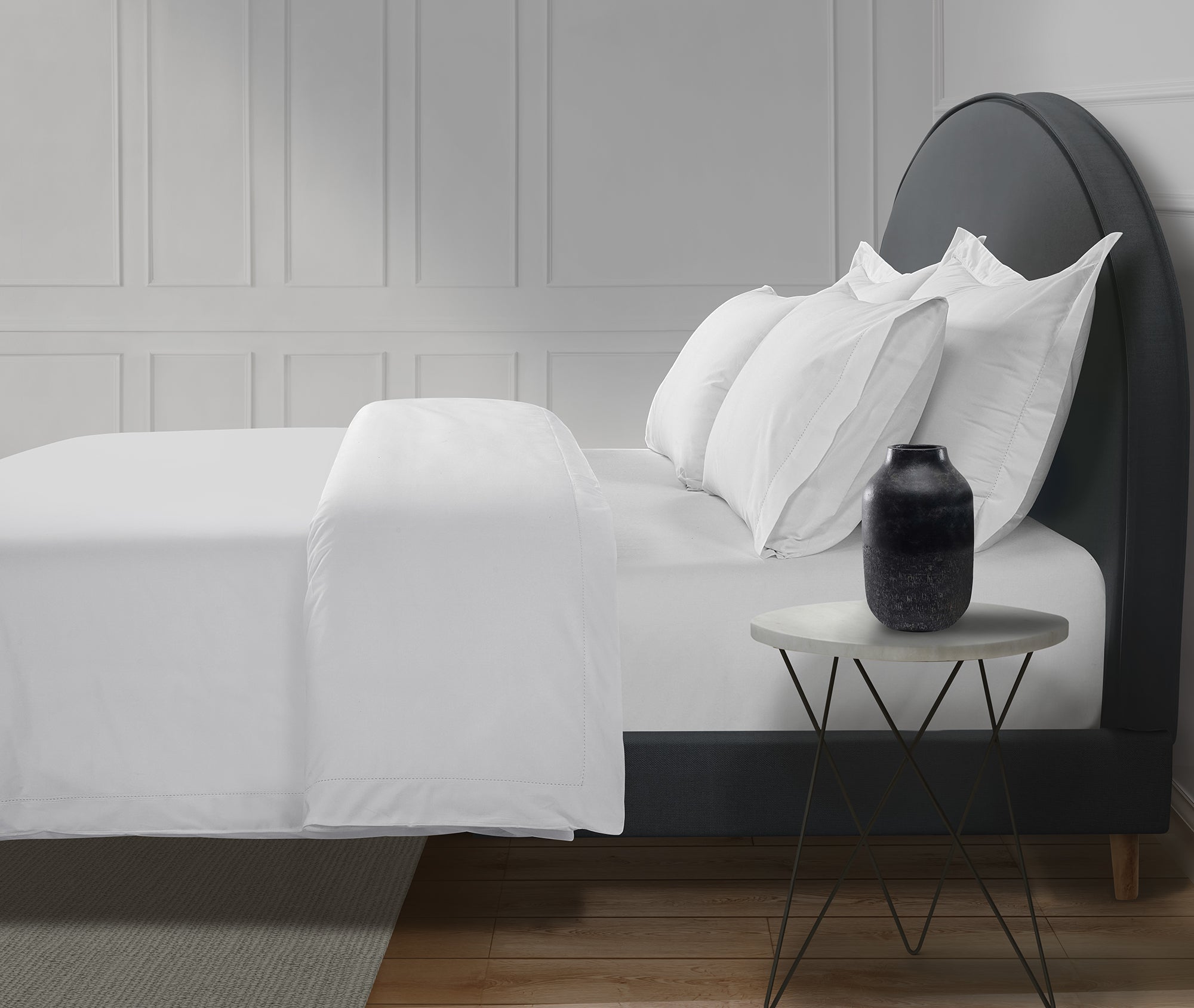 300 Thread Count Percale Brookshire Duvet Cover Brilliant White