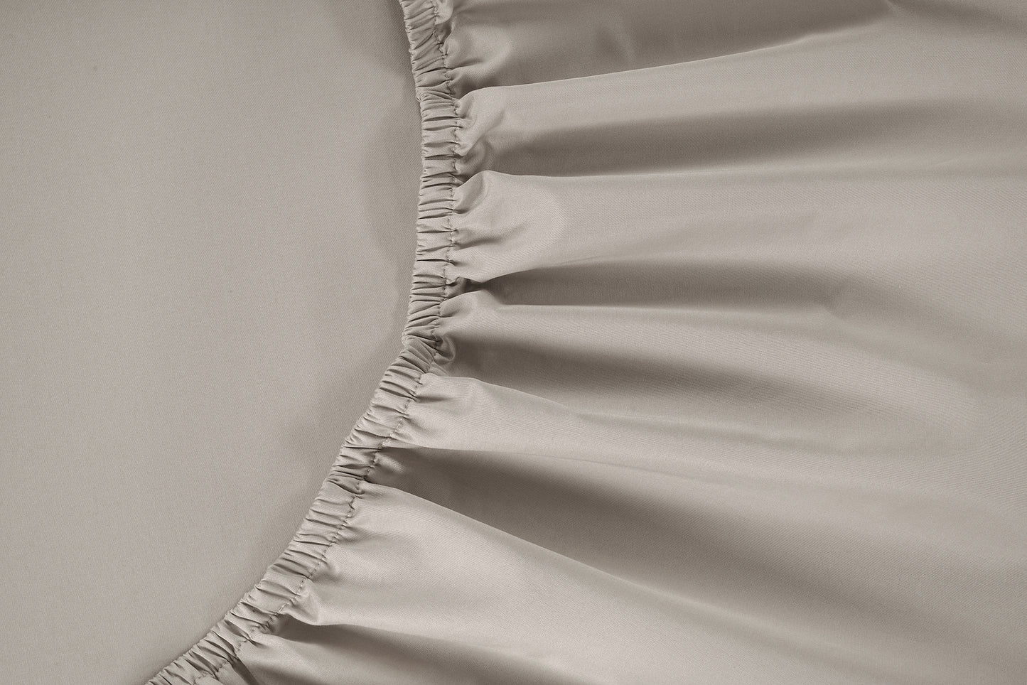 300 Thread Count Percale Viscount of Bliss Bedding Set - Simply Taupe with Brilliant White Accent