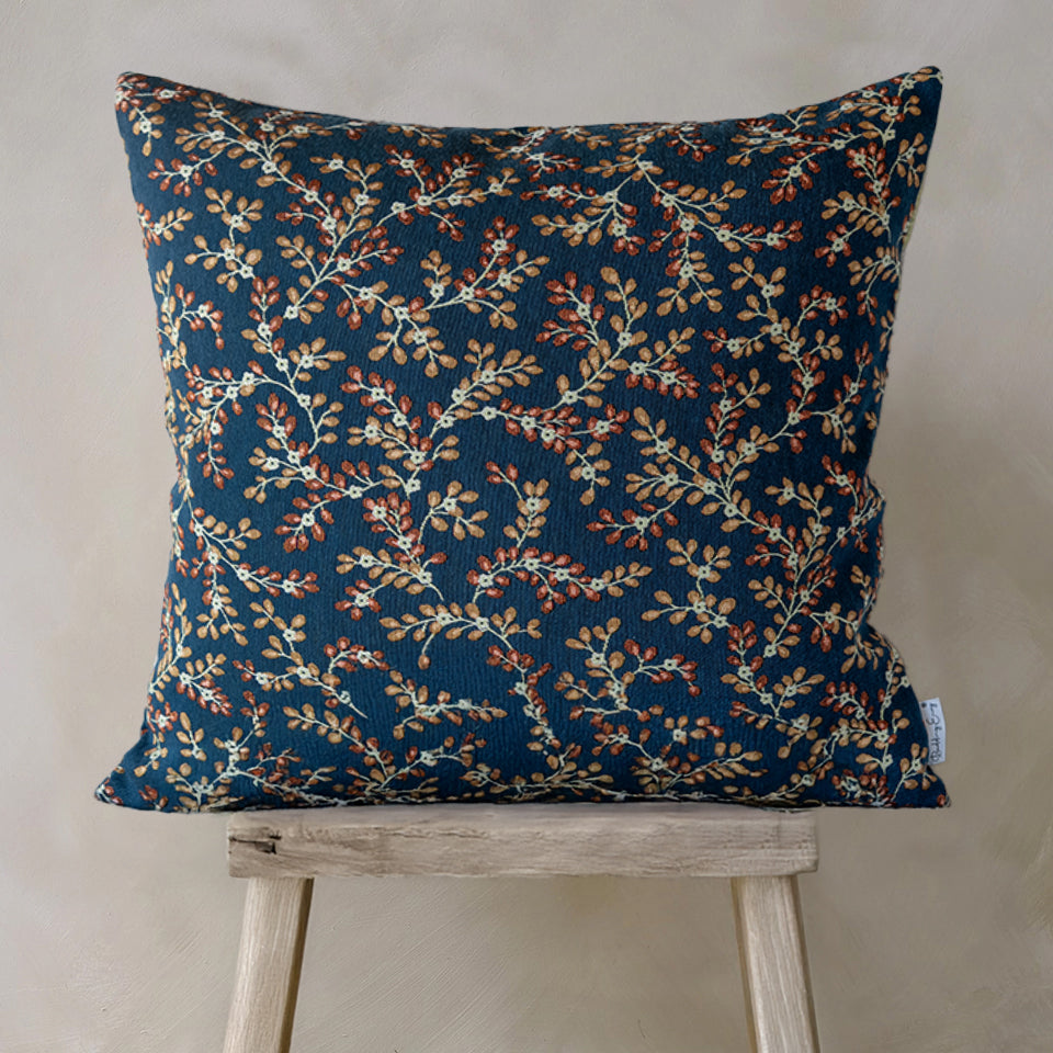 Eleanor Cushion - 1 Pair Blue Floral (2 Cushions)