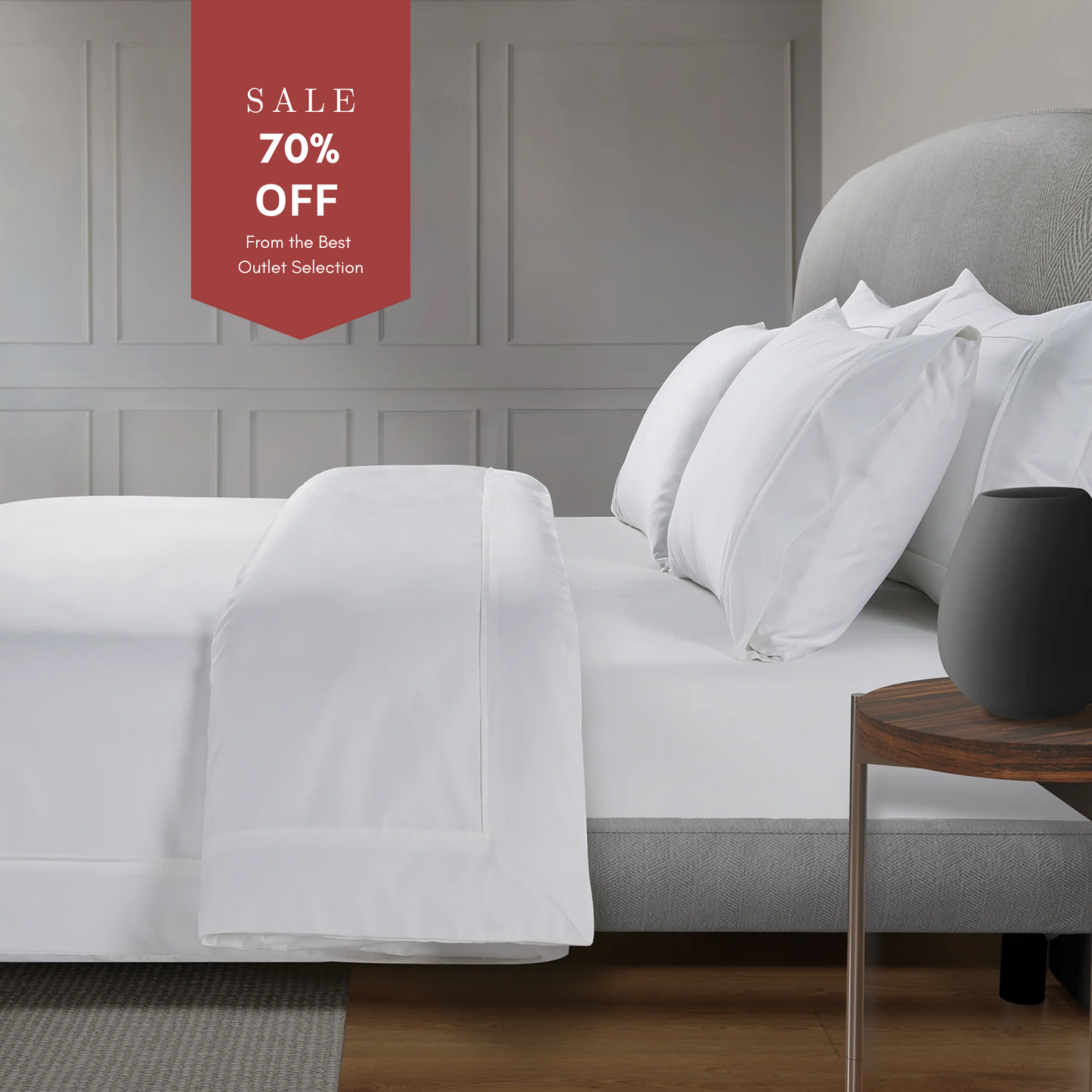 800 Thread Count Egyptian Cotton Windsor Lux Buttery Smooth Duvet Cover - Brilliant White