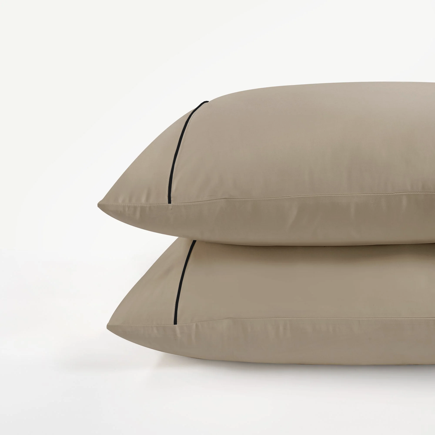 800 Thread Count Egyptian Cotton Duke of Bliss LUXE Bedding Set - Bone with Black Accent