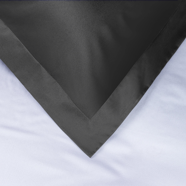 300 Thread Count Pair (2 pillowcases) of Peaceful Empress Pillowcases - Percale Graphite Grey