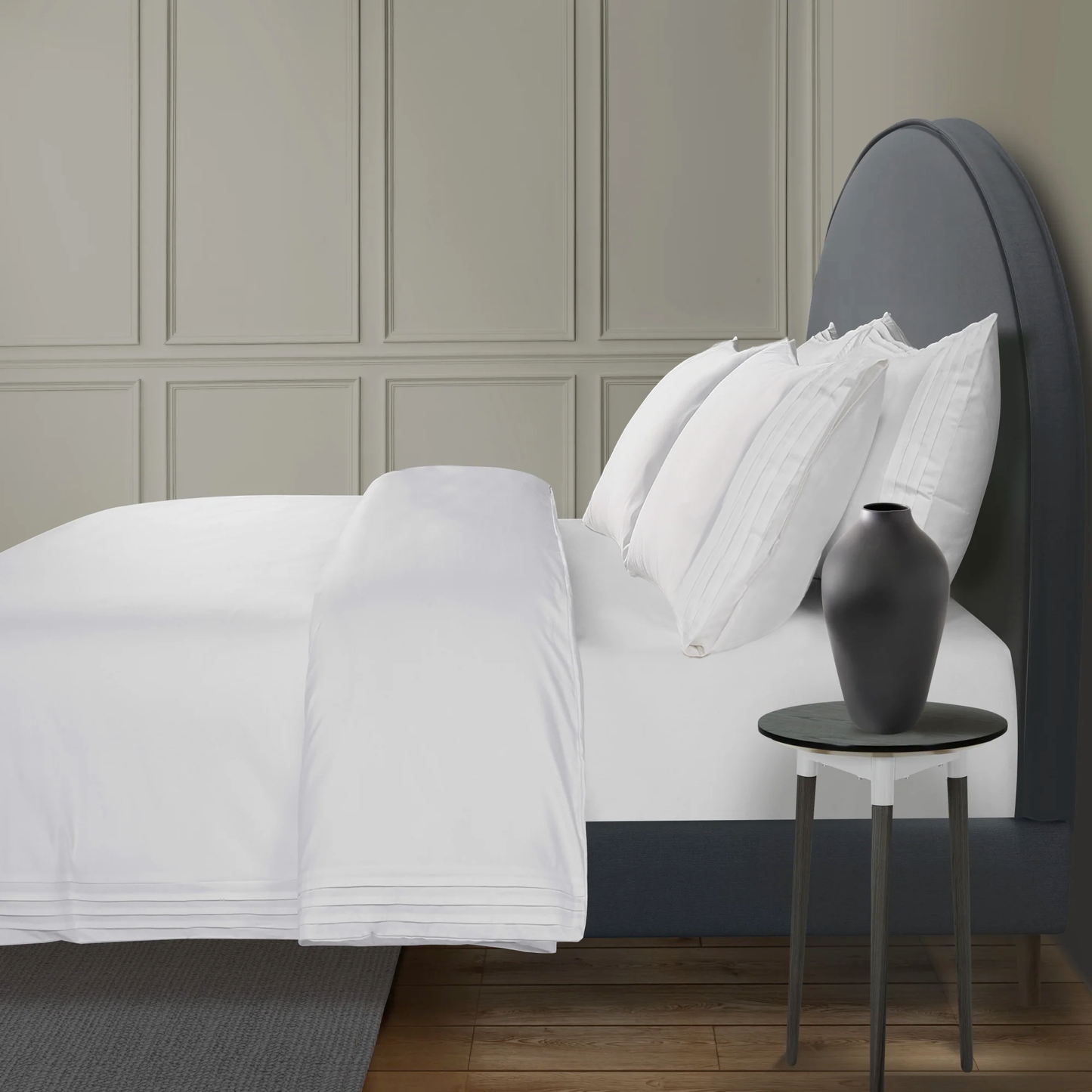 800 Thread Count Egyptian Cotton Regalwood Lux Buttery Smooth Duvet Cover - Brilliant White