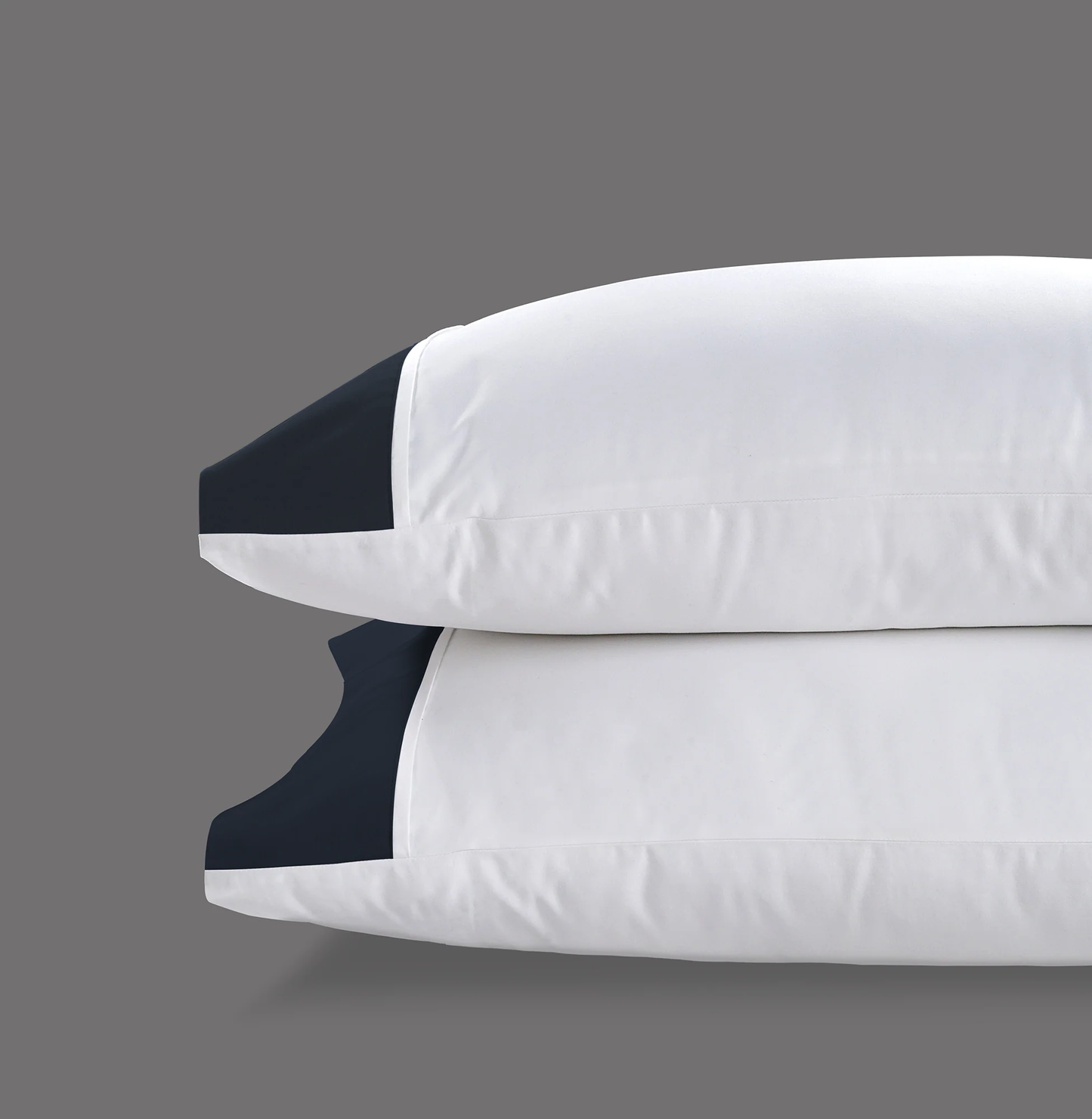 800 Thread Count Pair (2 Pillowcases) of Egyptian Cotton Windsor Lux Buttery Smooth Pillowcases - Navy