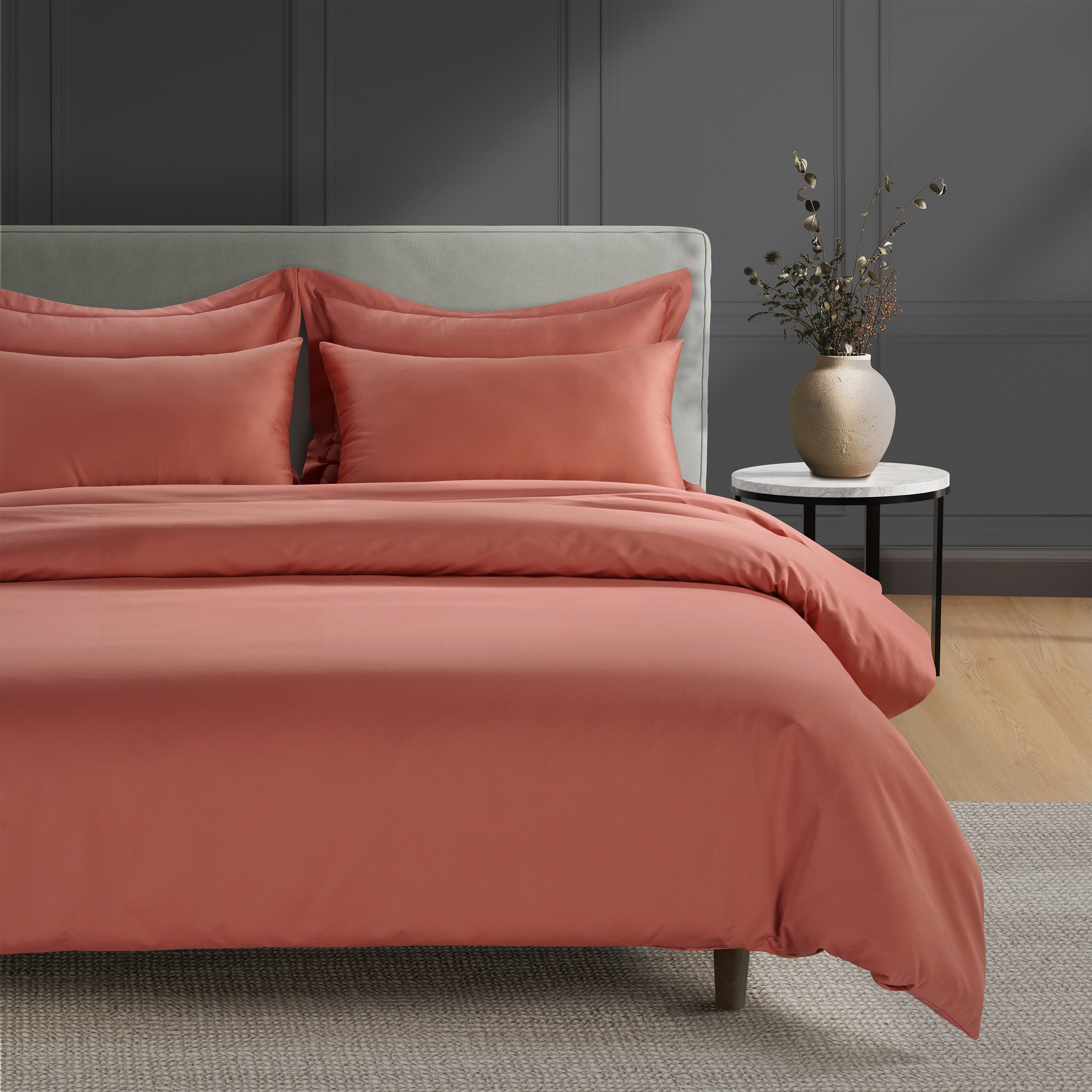 300 Thread Count Peaceful Empress Duvet Cover Terra Cotta Bedding