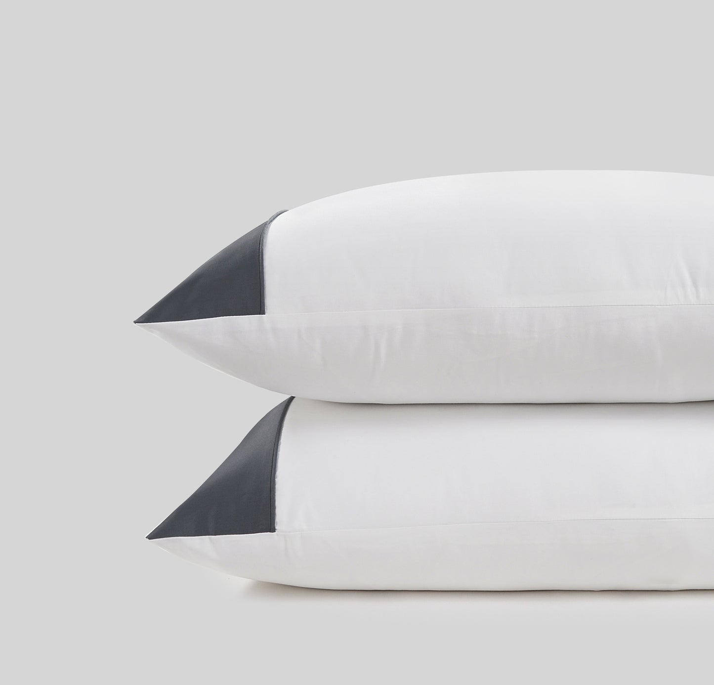 800 Thread Count Pair (2 Pillowcases) of Egyptian Cotton Harrogate Lux Buttery Smooth Pillowcases - Graphite Grey