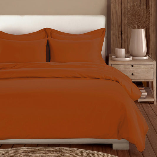 800 Thread Count Egyptian Cotton Grand Splendour Lux Buttery Smooth Duvet Cover - Potter's Clay