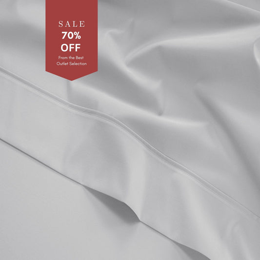 300 Thread Count Brookshire Percale Flat Sheet - Silver Dove Grey