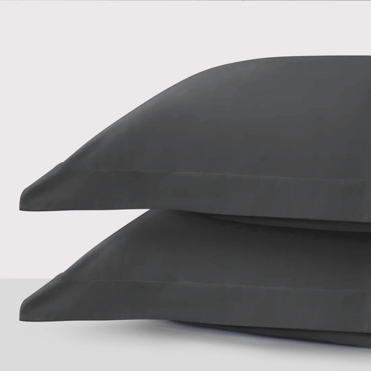 800 thread Count Egyptian Cotton Pair (2 Pillowcases) of Grand Splendour LUXE Pillowcases - Sateen Graphite Grey