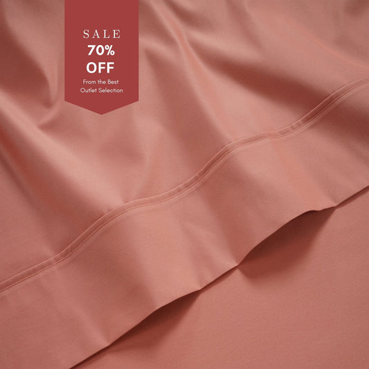 300 Thread Count Peaceful Empress Percale Flat Sheet - Terra Cotta