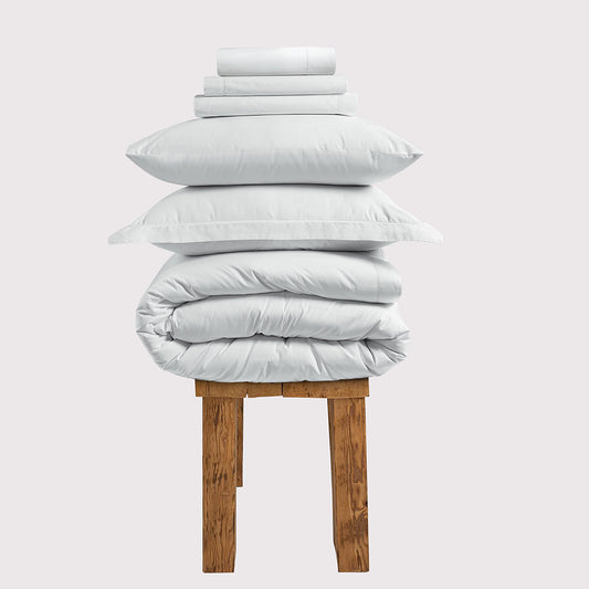 300 Thread Count Percale Brookshire Bedding Set - Brilliant White