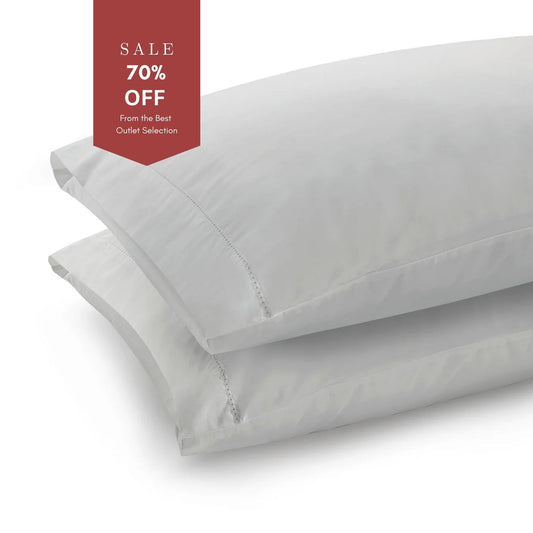 300 Thread Count Percale Pair (2 pillowcases) of Brookshire Pillowcases - Silver Dove Grey