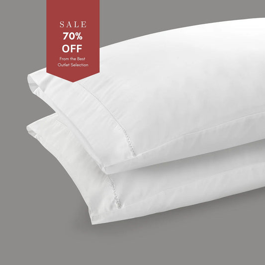 300 Thread Count Percale Pair of Brookshire Pillowcases - Brilliant White