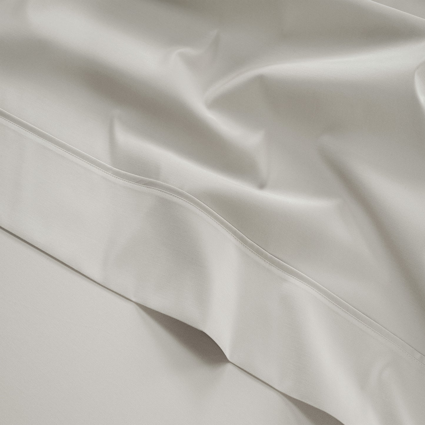 300 Thread Count Peaceful Empress Percale Flat Sheet - Oyster Mushroom