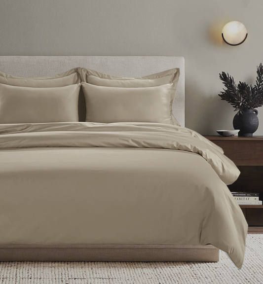 All Season Egyptian Giza Duvet Cover - Bone