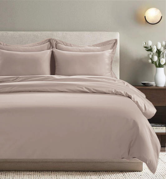 All Season Egyptian Giza Duvet Cover - Dusty Rose