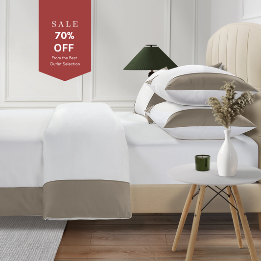 800 Thread Count Egyptian Cotton Harrogate Lux Buttery Smooth Duvet Cover - Simply Taupe (OS)