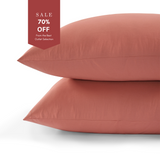 800 Thread Count Pair (2 Pillowcases) of Grand Splendour LUXE Pillowcases - Sateen Terra Cotta