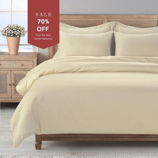 800 Thread Count Egyptian Cotton Grand Splendour Lux Buttery Smooth Duvet Cover - Pearl