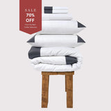 800 Thread Count Egyptian Cotton Harrogate Lux Buttery Smooth Duvet Cover - Graphite Grey Bedding Set