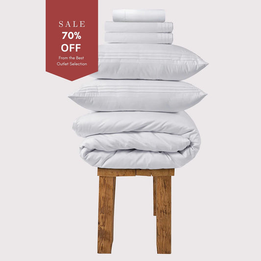 800 Thread Count Egyptian Cotton Regalwood LUXE Bedding Set - Brilliant White