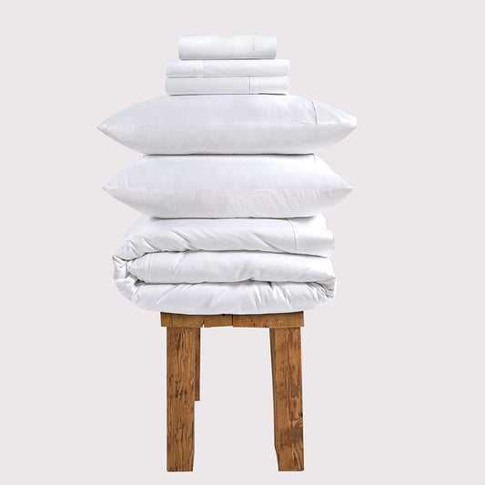 800 Thread Count Egyptian Cotton Windsor LUXE Bedding Set - Brilliant White