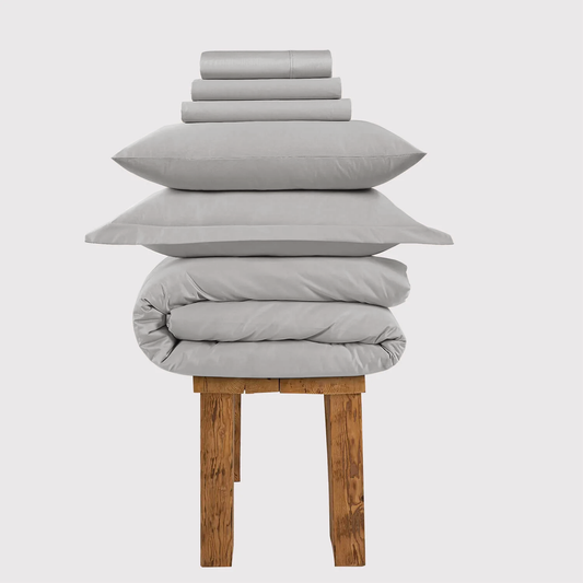 800 Thread Count Grand Splendour LUXE Bedding Set - Oyster Mushroom