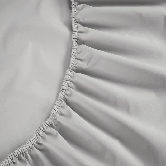 800 Thread Count Grand Splendour LUXE Fitted Sheet - Sateen Oyster Mushroom