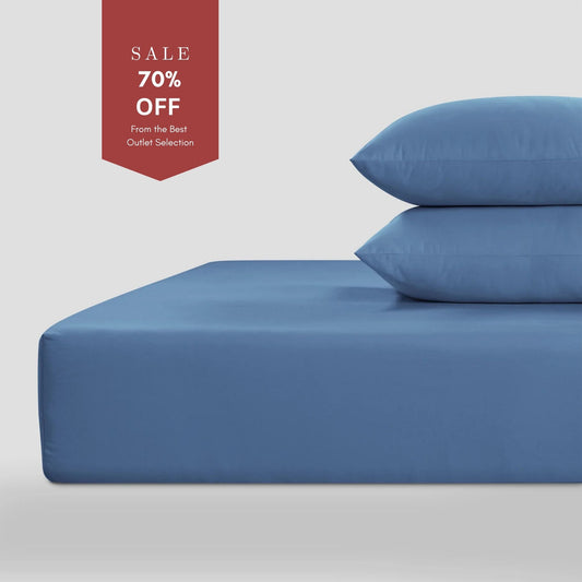 800 Thread Count Grand Splendour LUXE Fitted Sheet - Sateen Quiet Harbour