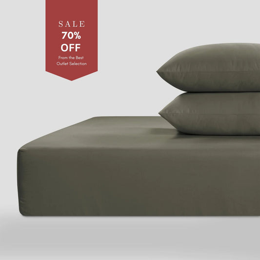 800 Thread Count Grand Splendour LUXE Fitted Sheet - Sateen Sage Green