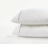 800 Thread Count Egyptian Cotton Duke of Bliss LUXE White Bedding Set - Graphite Grey Accent