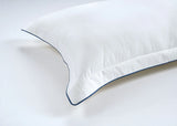 800 Thread Count Egyptian Cotton Duke of Bliss LUXE White Bedding Set - Navy Peony Accent