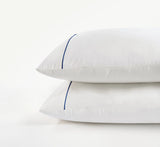 800 Thread Count Egyptian Cotton Duke of Bliss LUXE White Bedding Set - Navy Peony Accent
