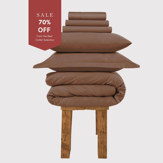 All Season Egyptian Giza Bedding Set - Mocha