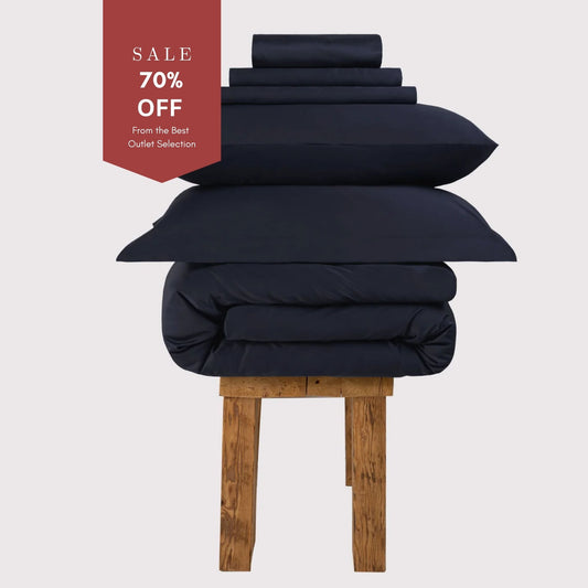 All Season Egyptian Giza Bedding Set - Navy