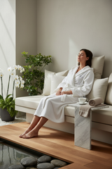 Ashford Hooded Bathrobe - White