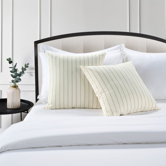 Aurora Cushion - 1 Pair Milk/Green (2 Cushions)