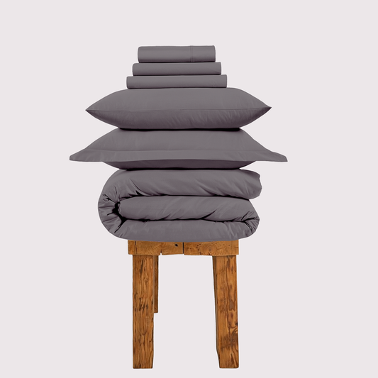 800 Thread Count Egyptian Cotton Grand Splendour LUXE Graphite Grey Bedding Set
