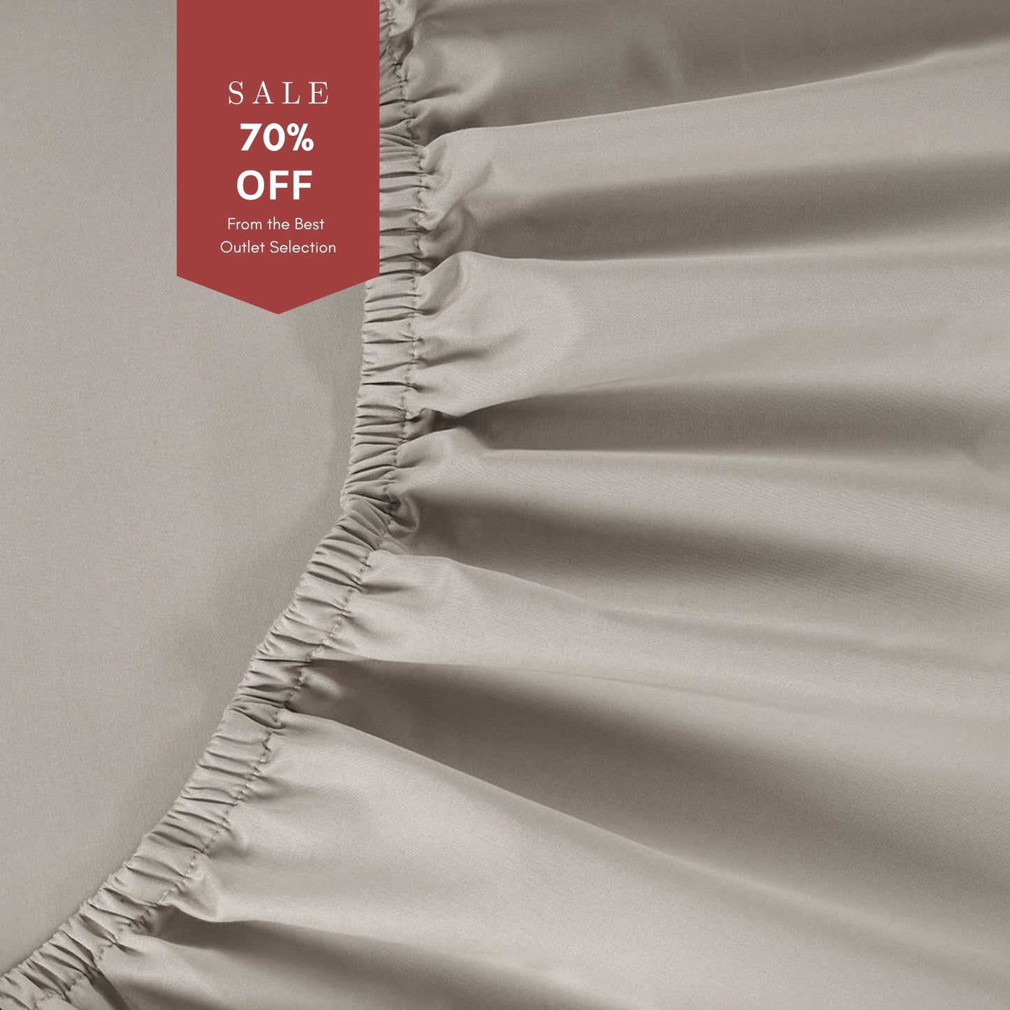 Brookshire Percale Fitted Sheet - Simply Taupe