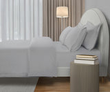 300 Thread Count Percale Brookshire Duvet Cover - Silver Dove Grey