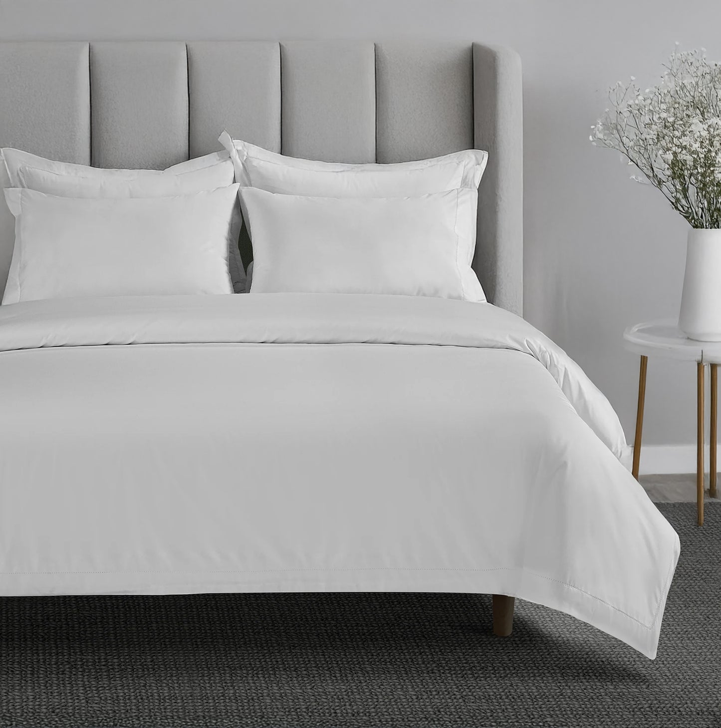 300 Thread Count Percale Brookshire Duvet Cover - Brilliant White