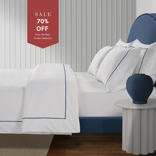 800 Thread Count Egyptian Cotton Cedarhurst Lux Buttery Smooth Duvet Cover - Navy (OS)