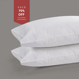 800 Thread Count Pair (2 Pillowcases) of Egyptian Cotton Cedarhurst Lux Buttery Smooth Pillowcases - Brilliant White