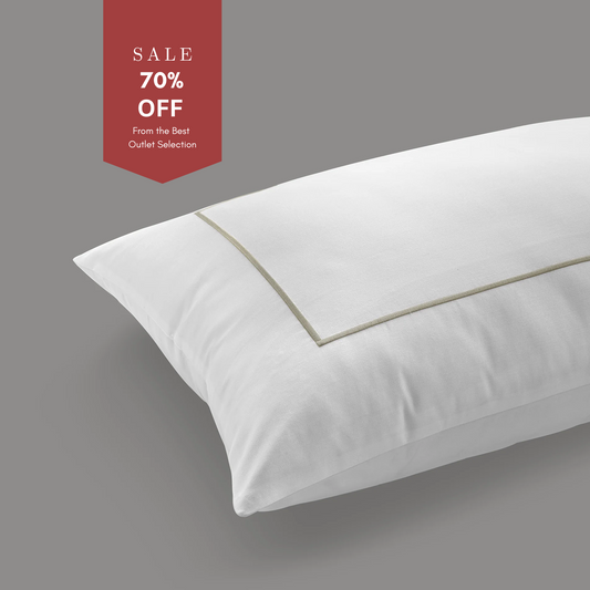 800 Thread Count Pair (2 Pillowcases) of Egyptian Cotton Cedarhurst Lux Buttery Smooth Pillowcases - Mink