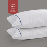 800 Thread Count Pair (2 Pillowcases) of Egyptian Cotton Cedarhurst Lux Buttery Smooth Pillowcases - Navy