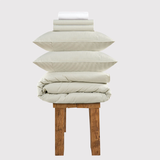 300 Thread Count Celeste Alfalfa with White Bedding Set