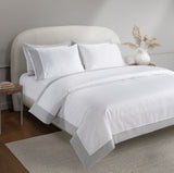 800 Thread Count Egyptian Cotton Windsor Lux Buttery Smooth Duvet Cover - Silver Dove Grey (OS)